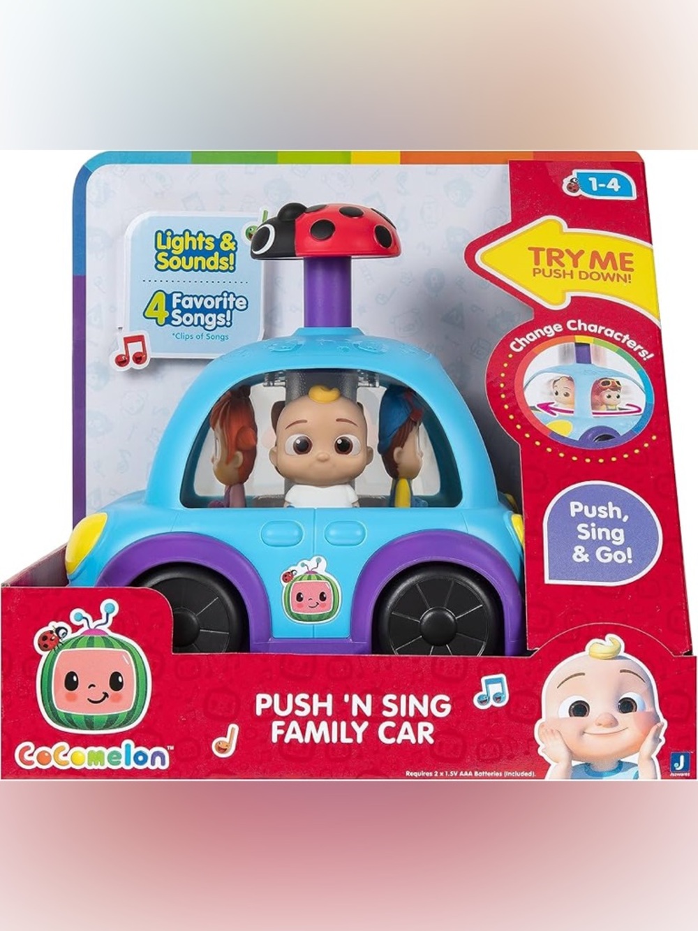 Push 'N Sing Family Car - Blue and Purple